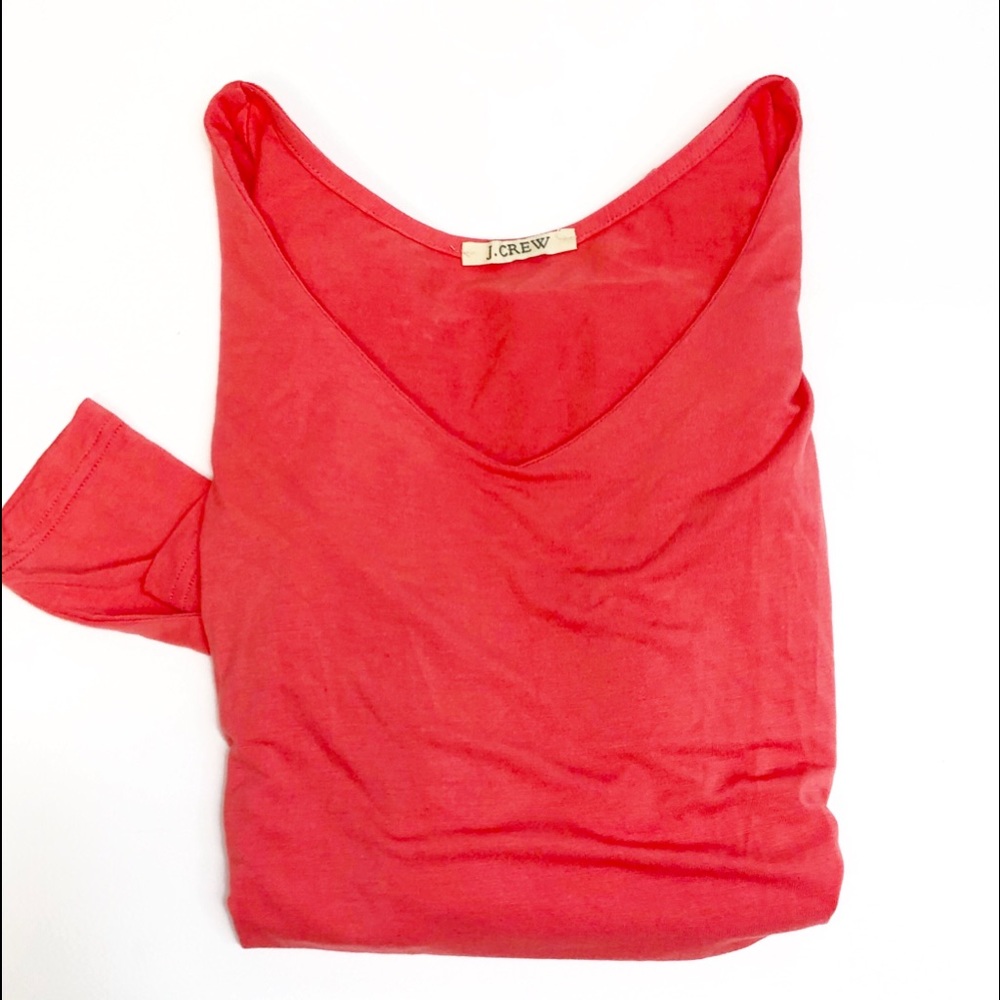 J. Crew Cotton Long Sleeve V-Neck Tee